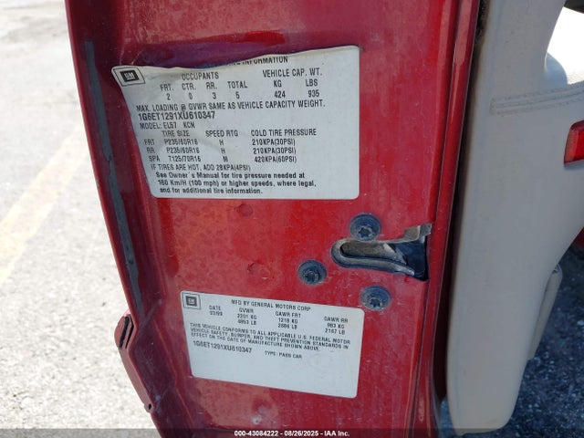 1999 CADILLAC ELDORADO 1G6ET1291XU610347 Photo 8