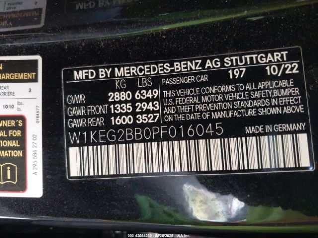 2023 MERCEDES-BENZ EQE 350 W1KEG2BB0PF016045 Photo 8