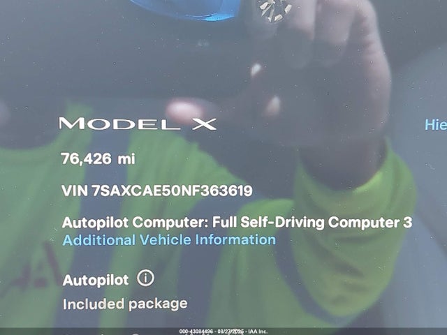 Tesla MODEL X 2022 7SAXCAE50NF363619 Image 15