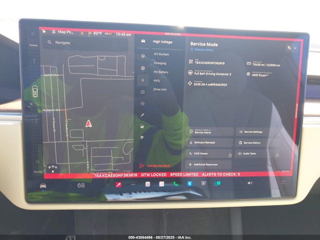 Tesla MODEL X 2022 7SAXCAE50NF363619 Image 18