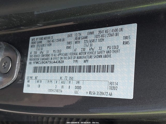 Ford dragon gtdi 2025 1FMCU9GN7SUA43829 Image 9
