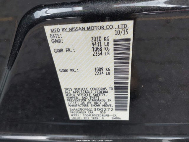 1N4AZ0CP6GC300272 Nissan 2016