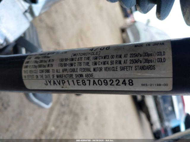 2007 YAMAHA XVS1100 JYAVP11E87A092248 Photo 9