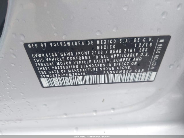 3VW267AJ8GM306181 Volkswagen 1.4t
