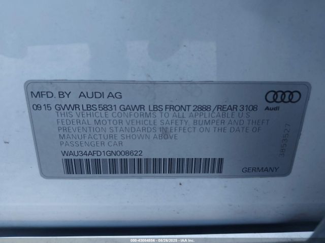 2016 AUDI A8 L WAU34AFD1GN008622 Photo 8