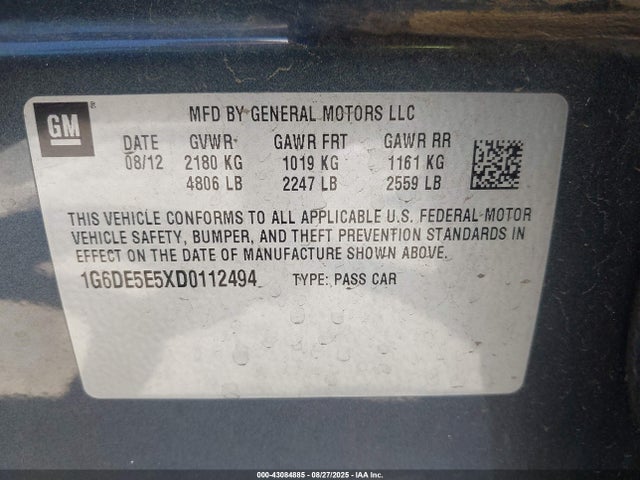 2013 CADILLAC CTS 1G6DE5E5XD0112494 Photo 8