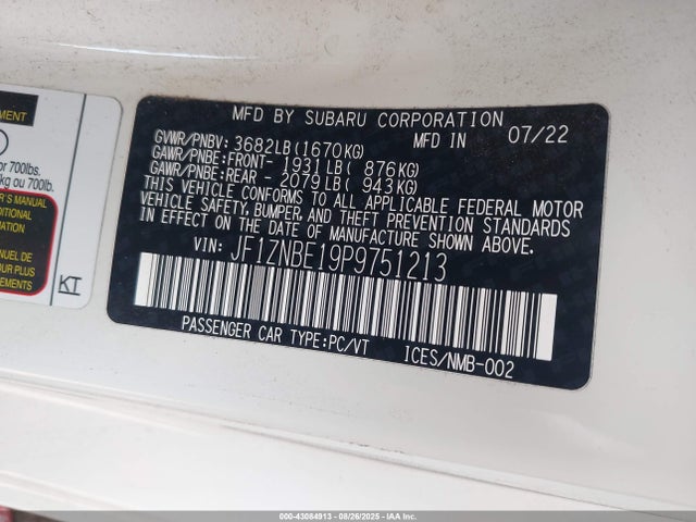 JF1ZNBE19P9751213 Toyota na