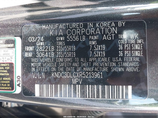 KNDC3DLCXR5213961 KIA 2024