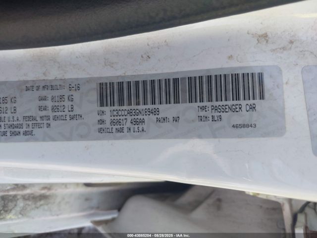 2016 CHRYSLER 200 1C3CCCAB3GN189489 Photo 8