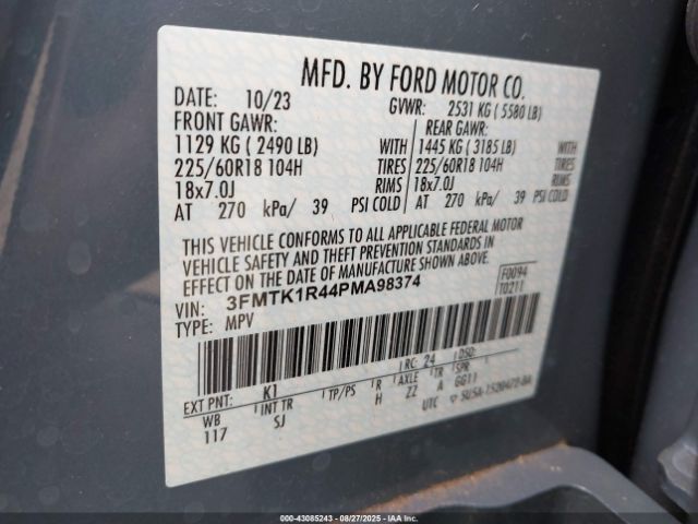 2023 FORD MUSTANG MACH-E 3FMTK1R44PMA98374 Photo 8