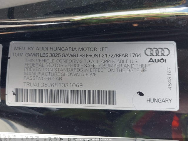 2008 AUDI TT TRUAF38J681031069 Photo 8