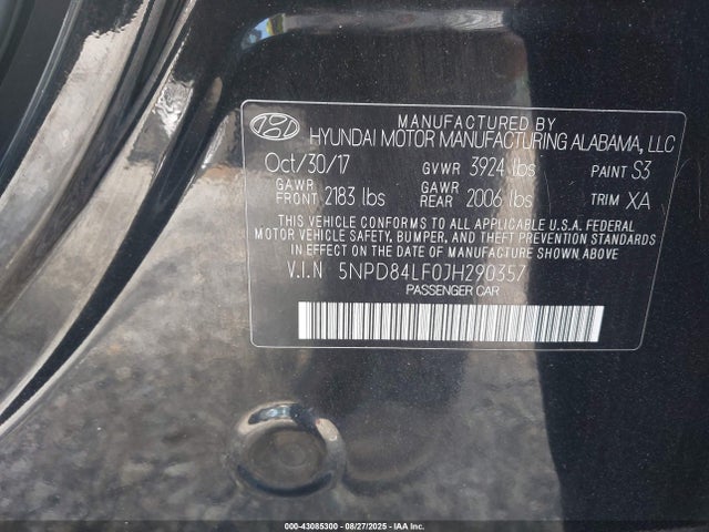 Hyundai mpi nu 2018 5NPD84LF0JH290357 Image 9
