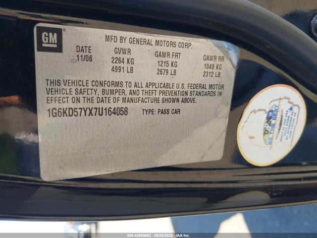 2007 CADILLAC DTS 1G6KD57YX7U164058 Photo 8