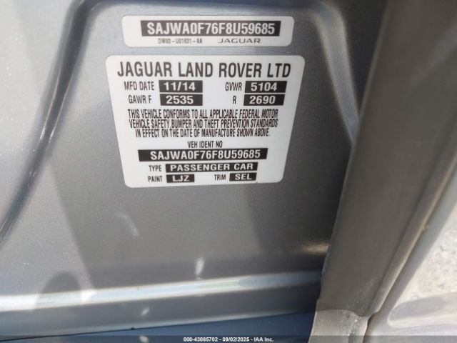 2015 JAGUAR XF SAJWA0F76F8U59685 Photo 8
