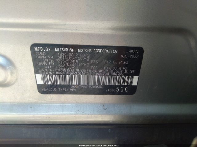 2023 MITSUBISHI ECLIPSE CROSS JA4ATVAA1PZ005921 Photo 8