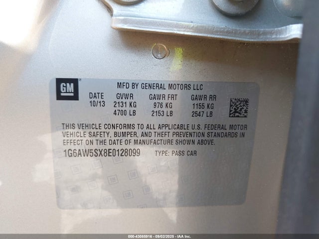 1G6AW5SX8E0128099 Cadillac ltg