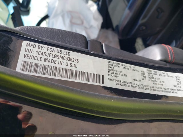 Jeep Grand Cherokee 2021 1C4RJFLG9MC536286 Image 9