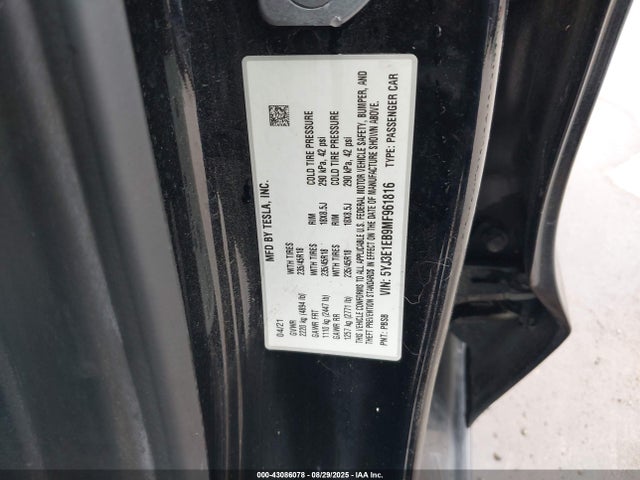 2021 TESLA MODEL 3 5YJ3E1EB9MF961816 Photo 8