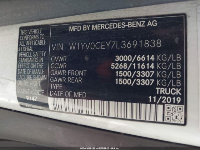 2020 MERCEDES-BENZ METRIS W1YV0CEY7L3691838 Photo 8