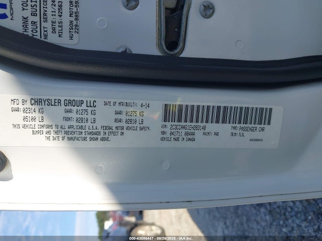 Chrysler 300 2014 2C3CCAAG1EH283148 Image 9