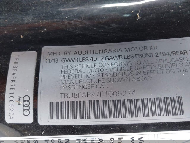 2014 AUDI TT TRUBFAFK7E1009274 Photo 8