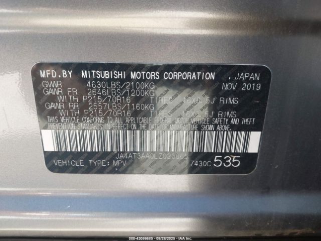 2020 MITSUBISHI ECLIPSE CROSS JA4AT3AA0LZ023065 Photo 8