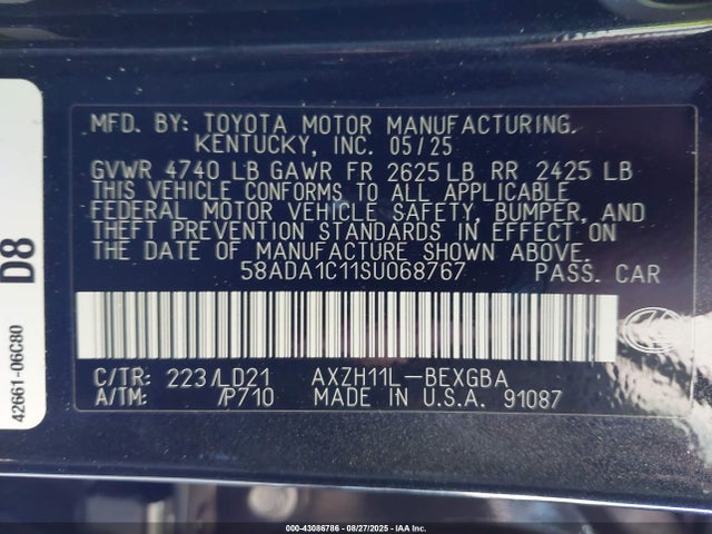 Lexus a25a-fxs 2025 58ADA1C11SU068767 Image 9