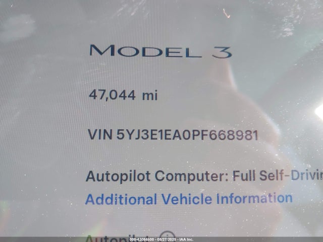 Tesla MODEL 3 2023 5YJ3E1EA0PF668981 Image 15