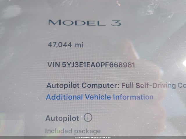 2023 TESLA MODEL 3 5YJ3E1EA0PF668981 Photo 8