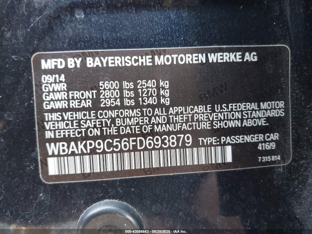 BMW 550i 2015 WBAKP9C56FD693879 Image 9