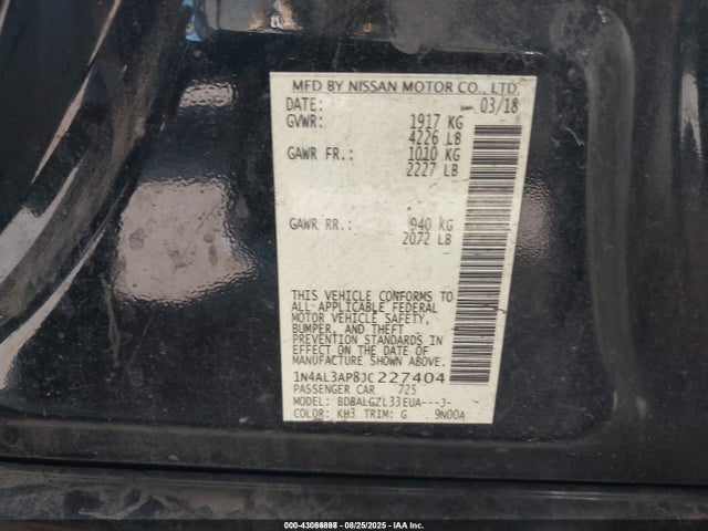 Nissan 2018 2018 1N4AL3AP8JC227404 Image 9
