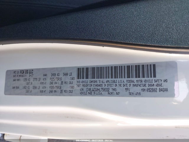 1C4BJWDG0HL750332 Jeep Wrangler