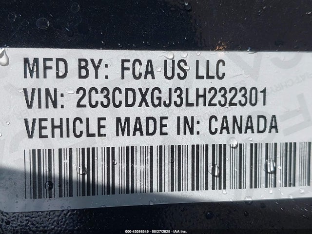 2C3CDXGJ3LH232301 Dodge Charger Scat Pack Rwd