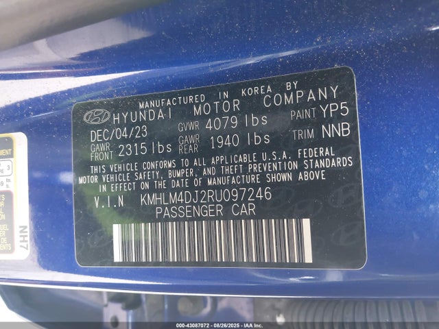 Hyundai gdi kappa 2024 KMHLM4DJ2RU097246 Image 9