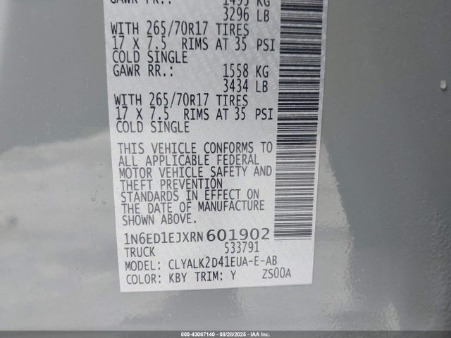 Nissan Frontier 2024 1N6ED1EJXRN601902 Image 9
