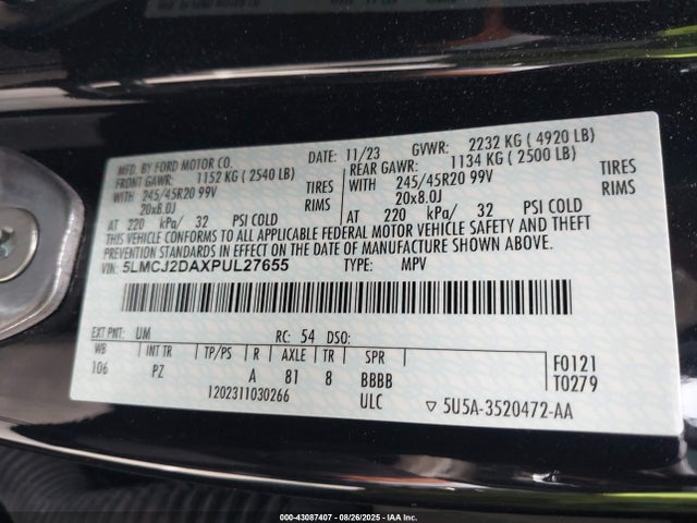 Lincoln gtdi-a 2023 5LMCJ2DAXPUL27655 Image 9