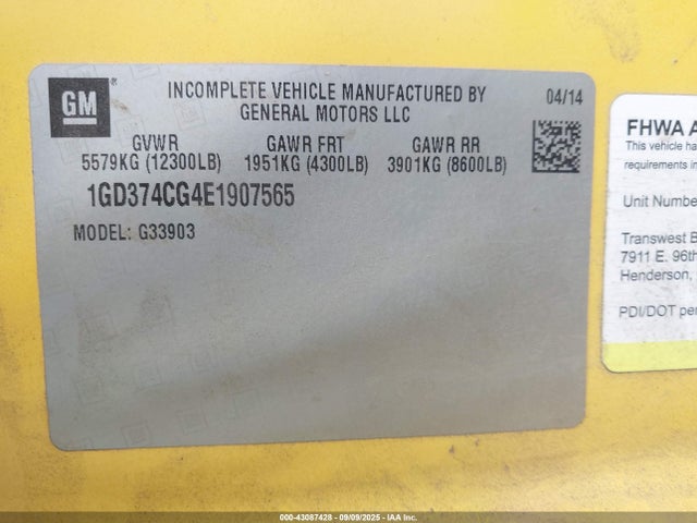 GMC l96 2014 1GD374CG4E1907565 Image 8