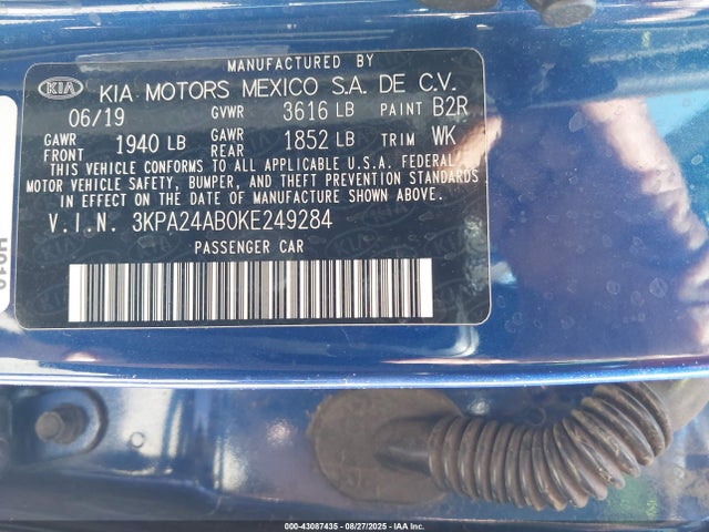3KPA24AB0KE249284 KIA gdi gamma