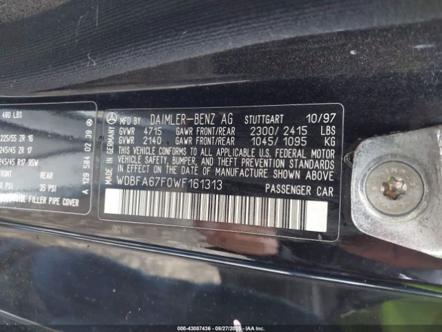 1998 MERCEDES-BENZ SL 500 WDBFA67F0WF161313 Photo 8