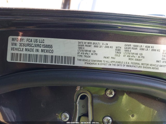 3C6UR5CJXRG158855 RAM 2500