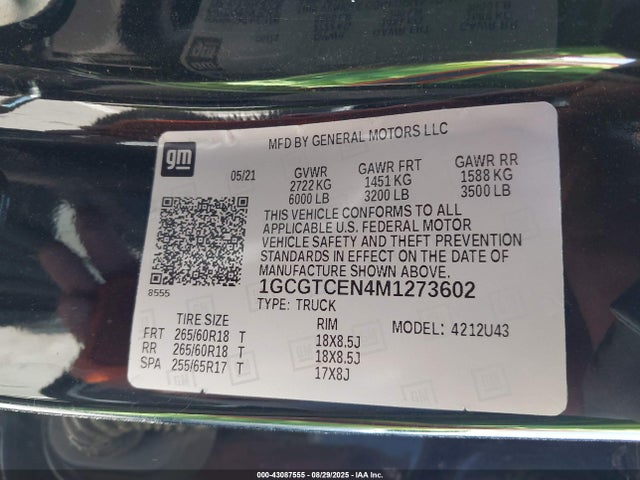 1GCGTCEN4M1273602 Chevrolet lgz - di, vvt, alum, var2, gen 2