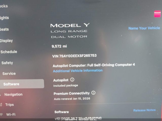 2025 TESLA MODEL Y 7SAYGDEEXSF265753 Photo 6