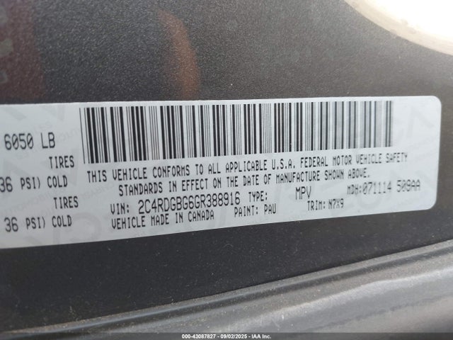 Dodge Grand Caravan 2016 2C4RDGBG6GR388916 Image 9