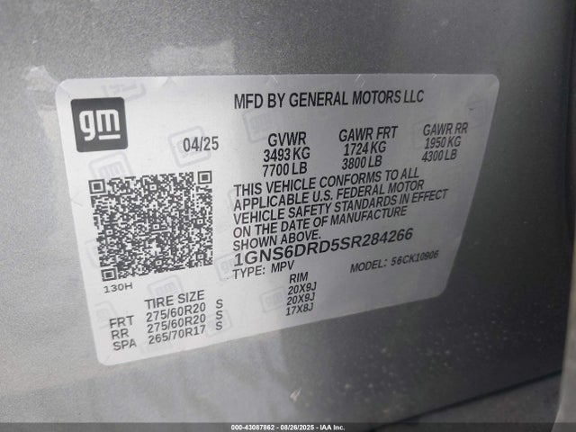 Chevrolet l84 2025 1GNS6DRD5SR284266 Image 9