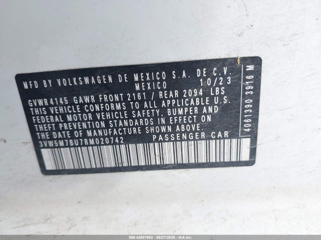 Volkswagen tsi 2024 3VW5M7BU7RM020742 Image 9