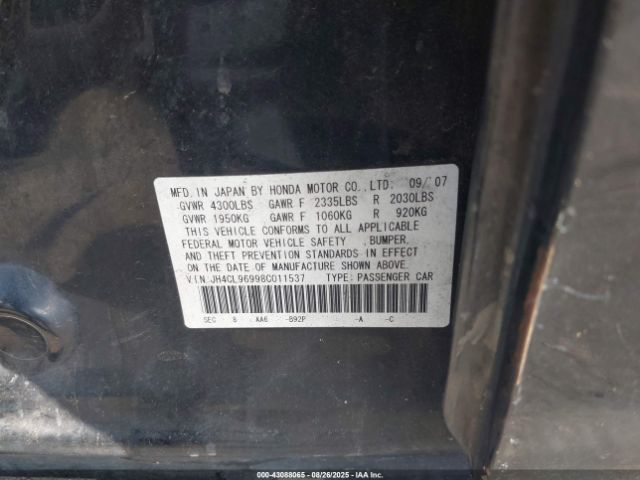 2008 ACURA TSX JH4CL96998C011537 Photo 8