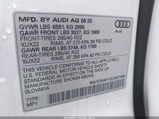 2020 AUDI SQ8 WA1CWAF12LD027399 Photo 8