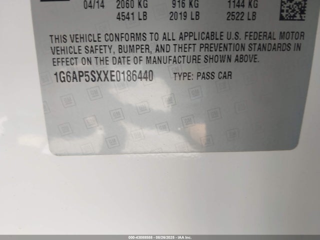 2014 CADILLAC CTS 1G6AP5SXXE0186440 Photo 8