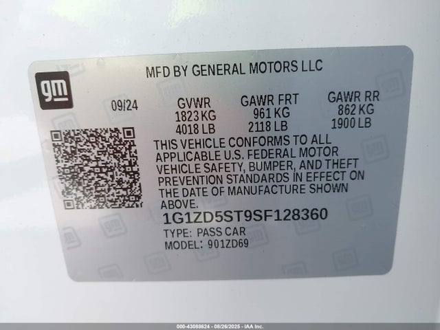1G1ZD5ST9SF128360 Chevrolet lfv