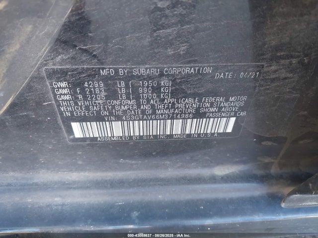 4S3GTAV66M3714986 Subaru na